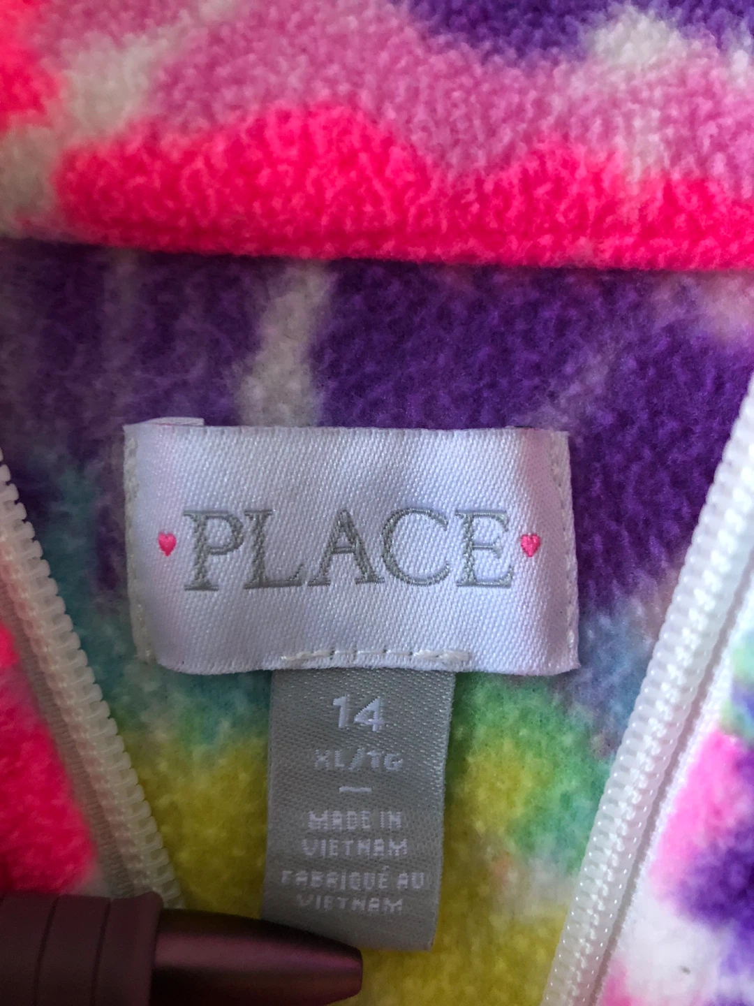 The Children's Place Tie-Dye Fleece Pullover Size 14 - photo 3