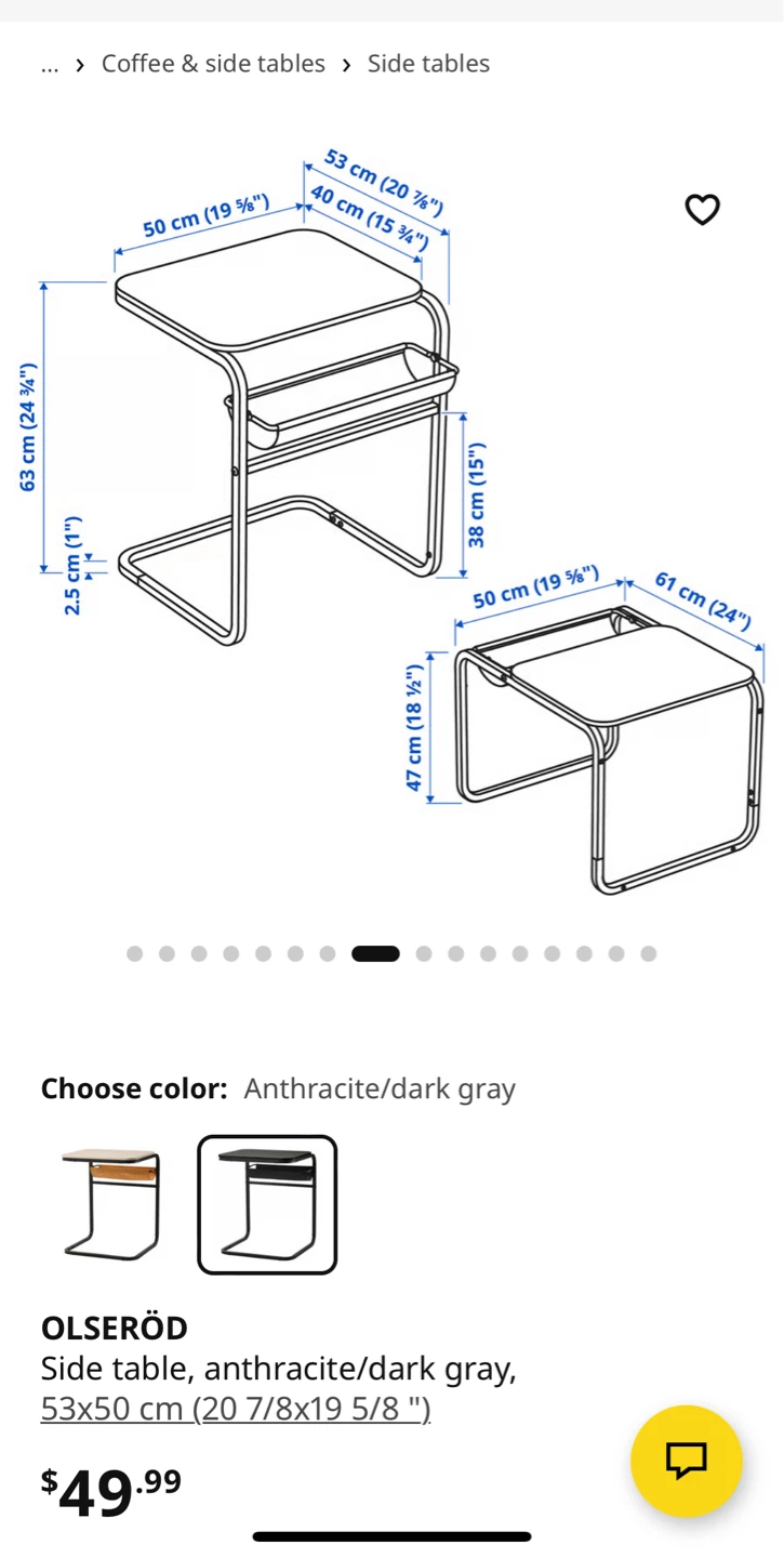 IKEA OLSERÖD Side Table - photo 2