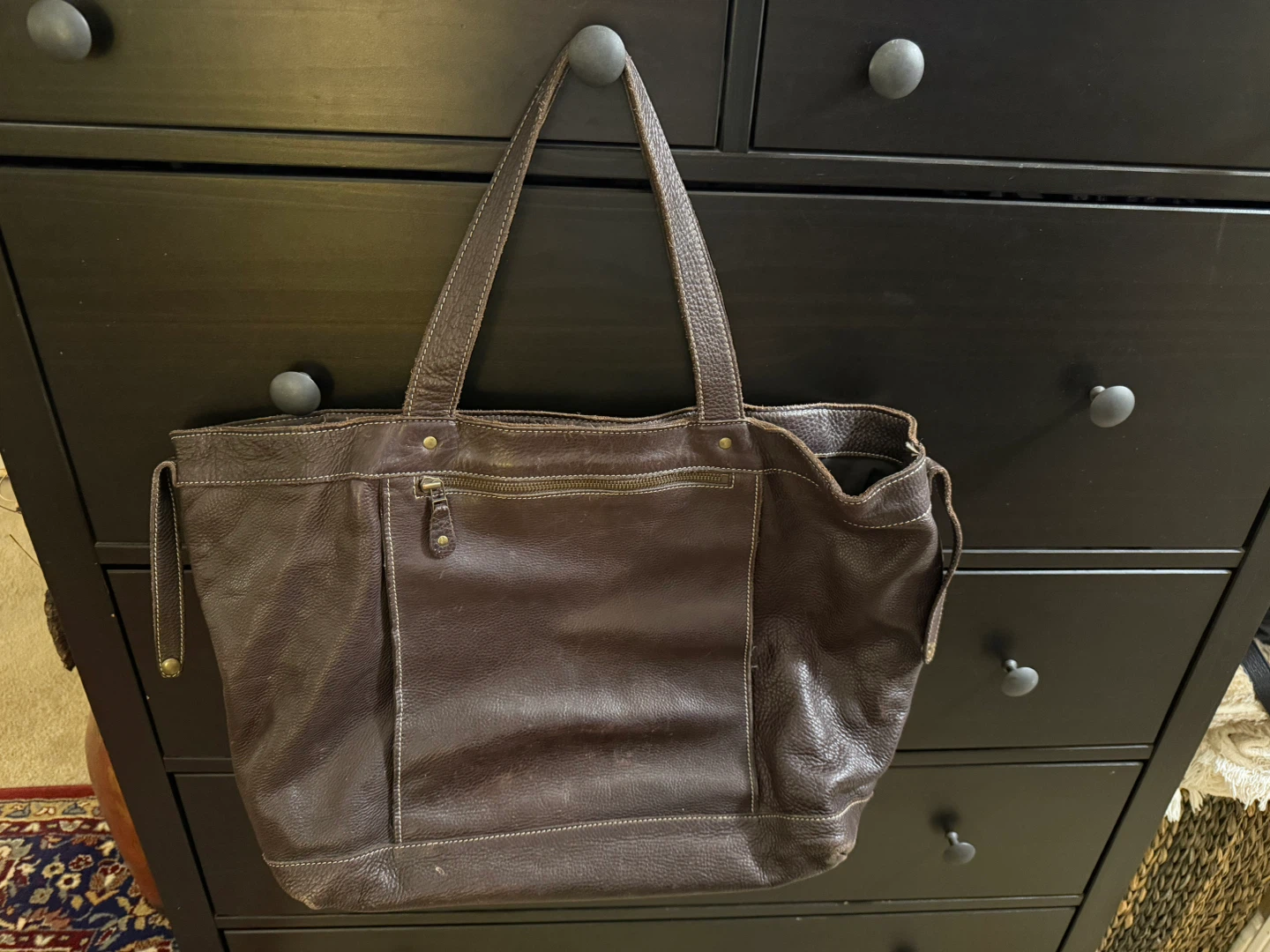 Roots Leather Tote Bag - photo 2