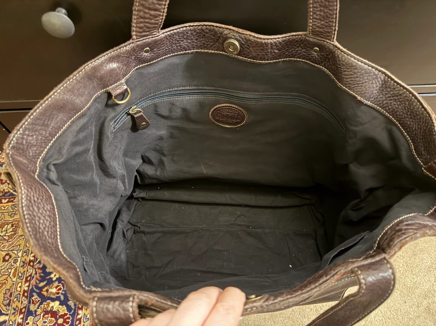 Roots Leather Tote Bag - photo 3