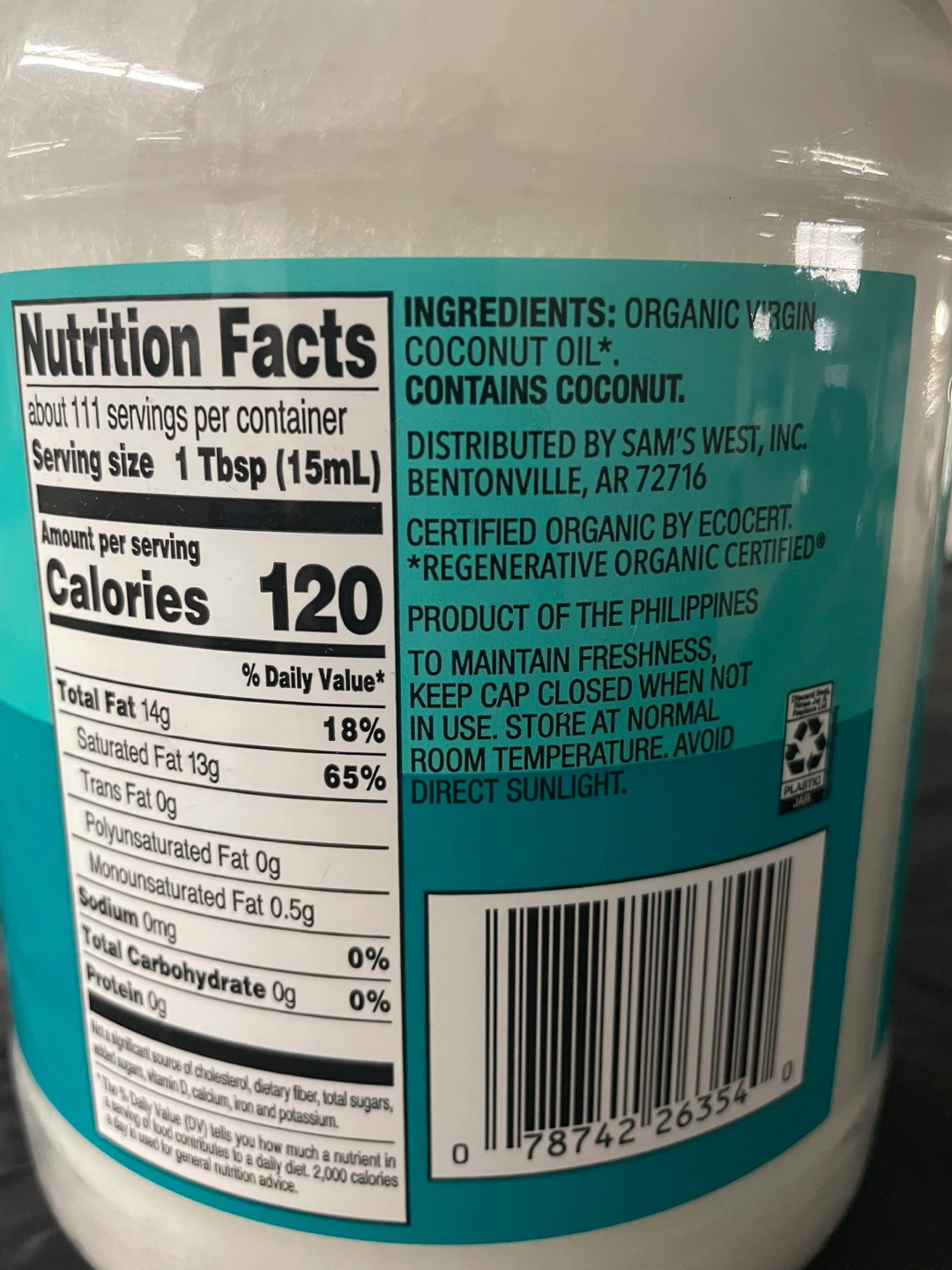 New Member's Mark Organic Virgin Coconut Oil 56 fl oz - photo 4