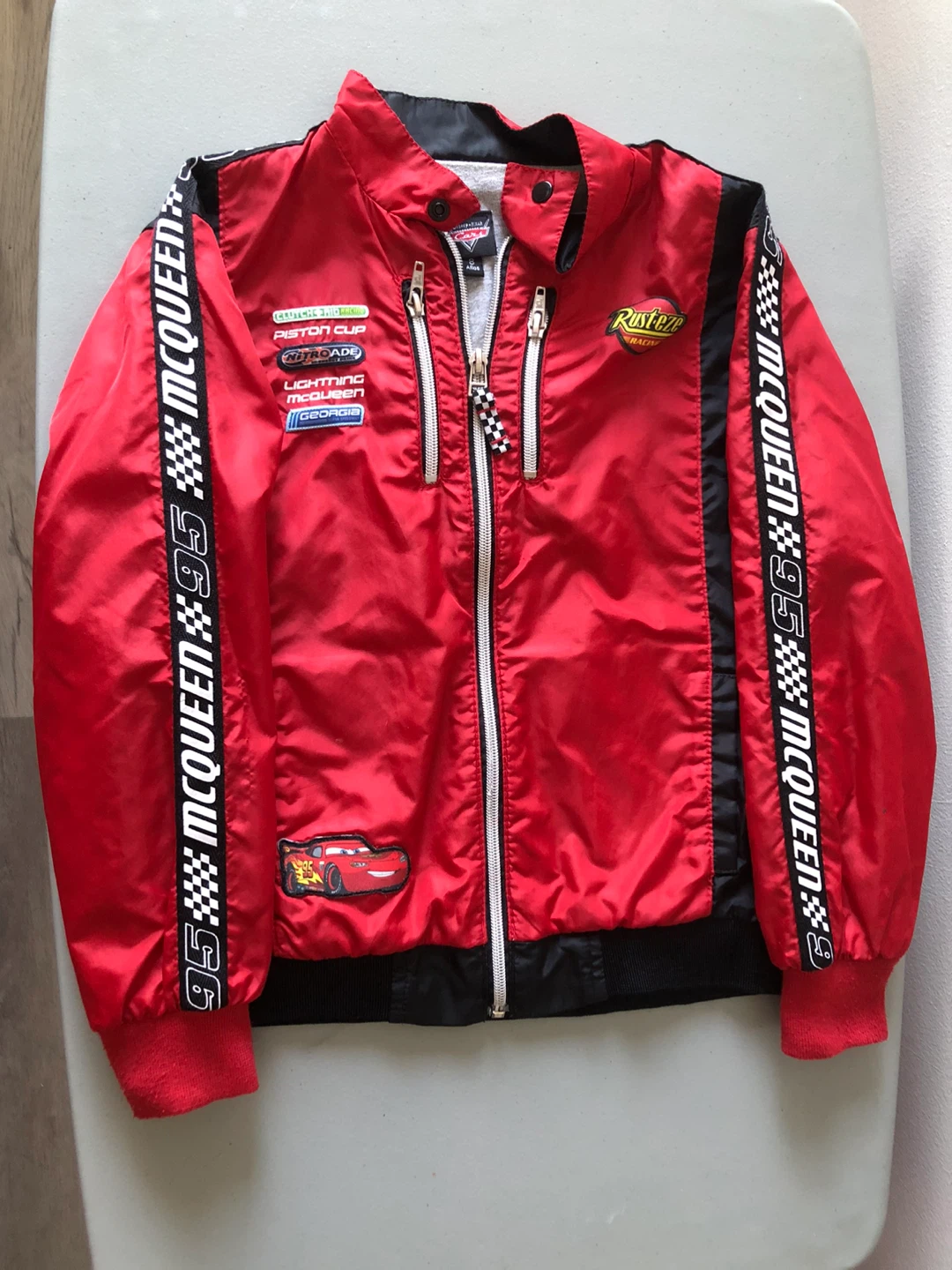Disney Pixar Cars Lightning McQueen Jacket Size 8