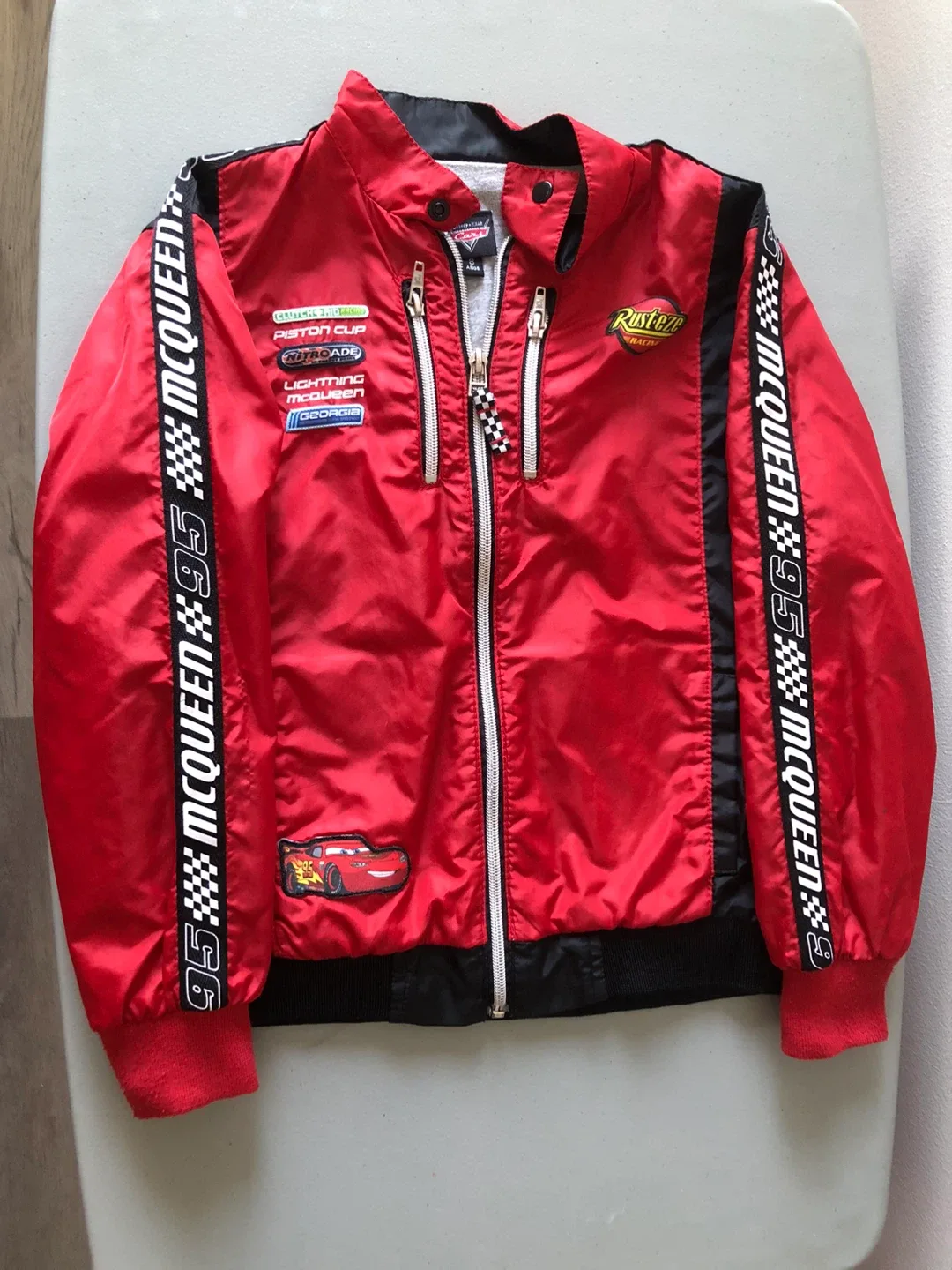 Disney Pixar Cars Lightning McQueen Jacket Size 8