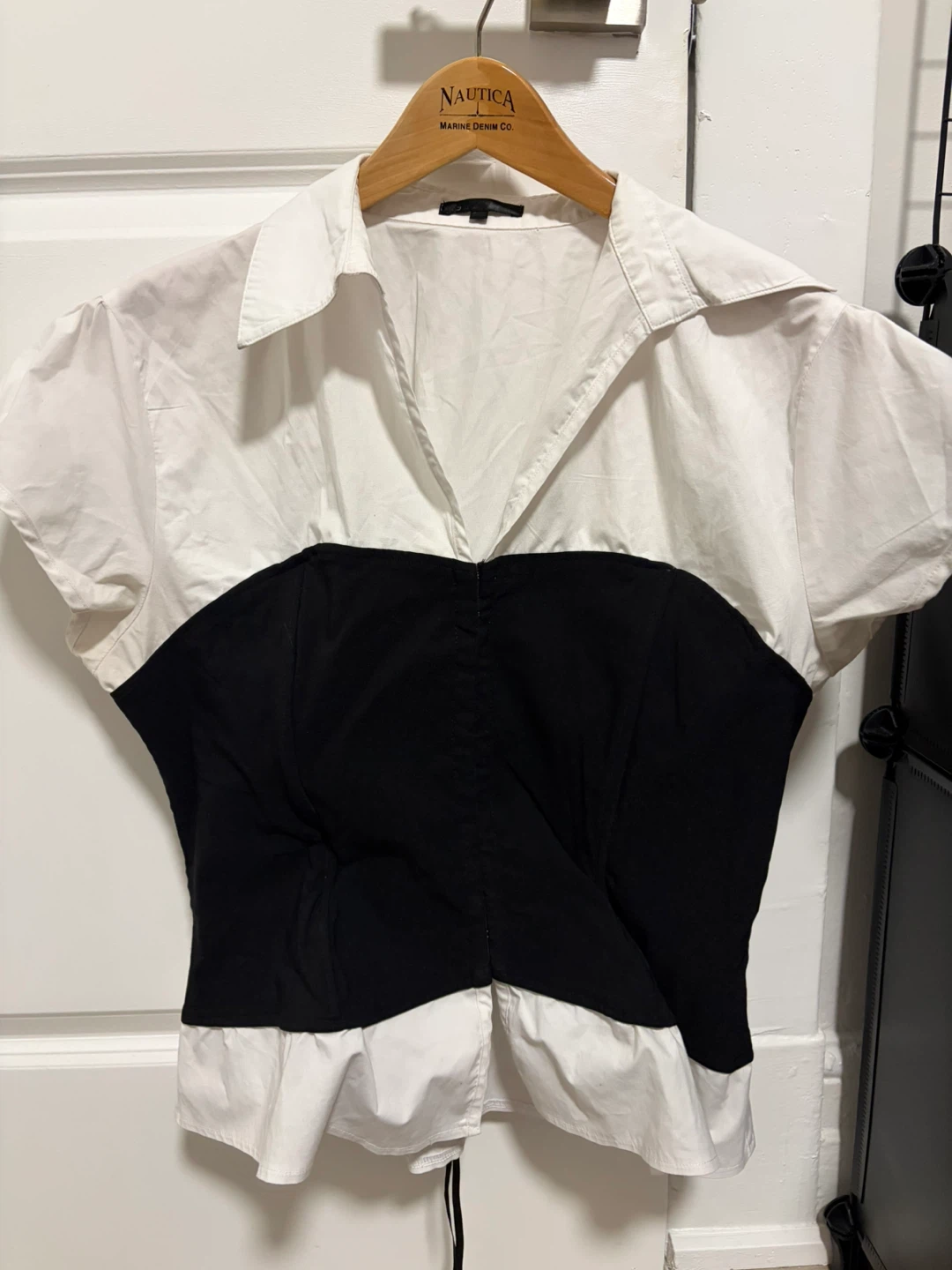 Black and White Corset Top
