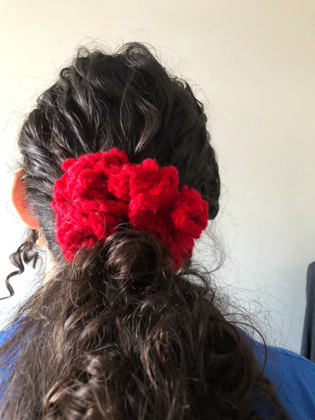 Handmade Red Crochet Scrunchie - photo 3