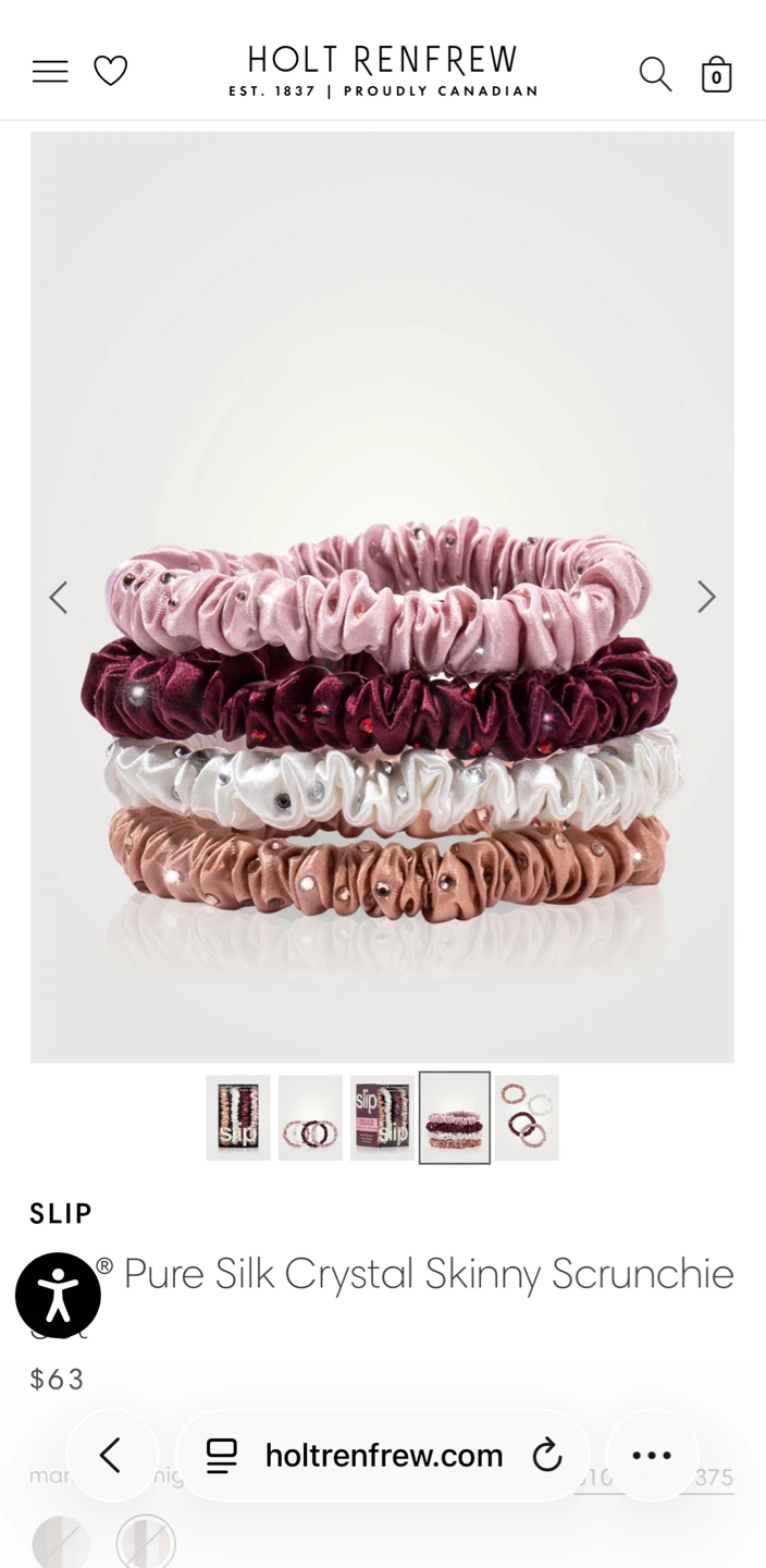 ⚽️ 🆕 Slip 100% Silk Crystal Rose Gold Scrunchie - photo 3