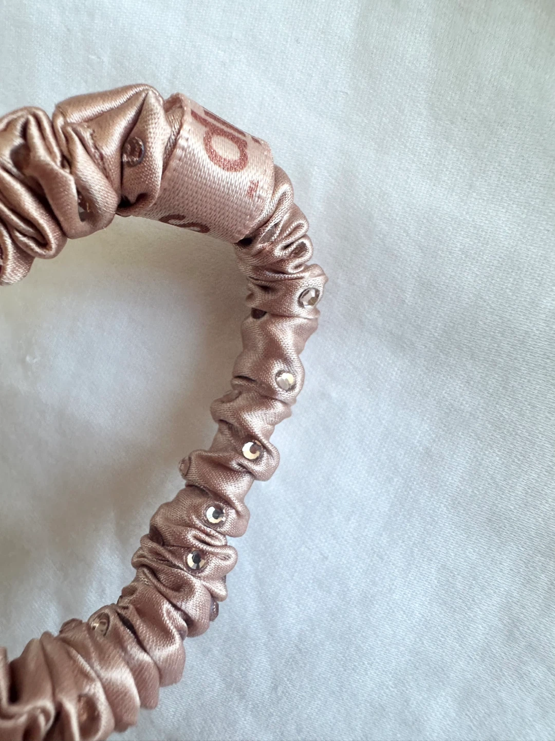 ⚽️ 🆕 Slip 100% Silk Crystal Rose Gold Scrunchie - photo 2