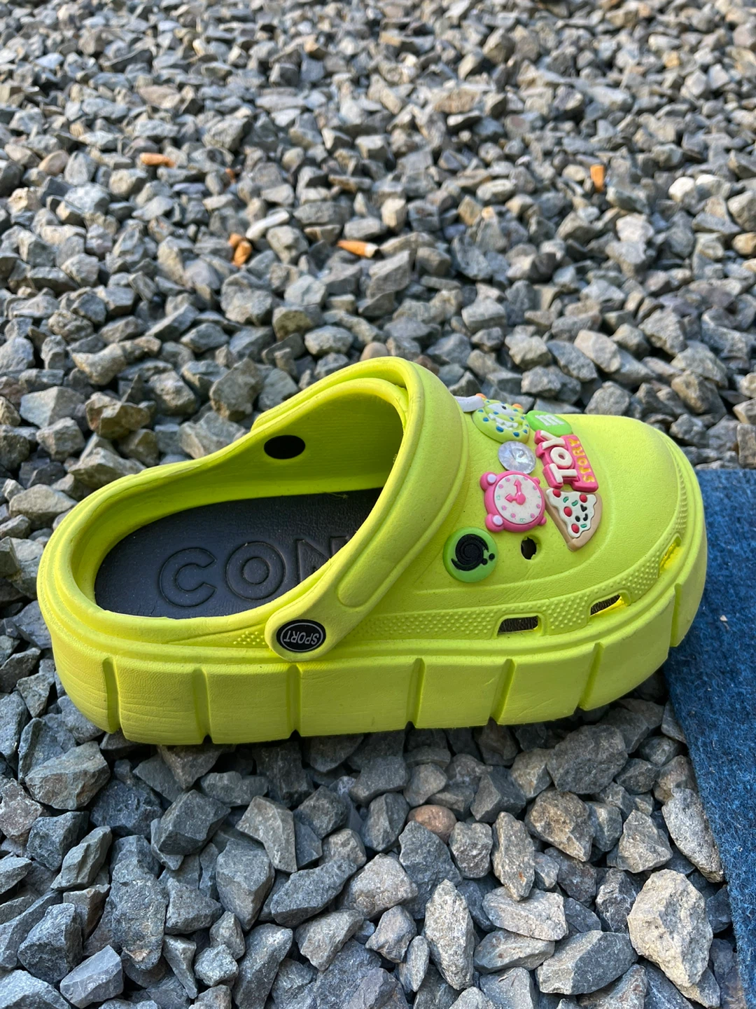 White Croc-style Clogs with Charms - photo 2