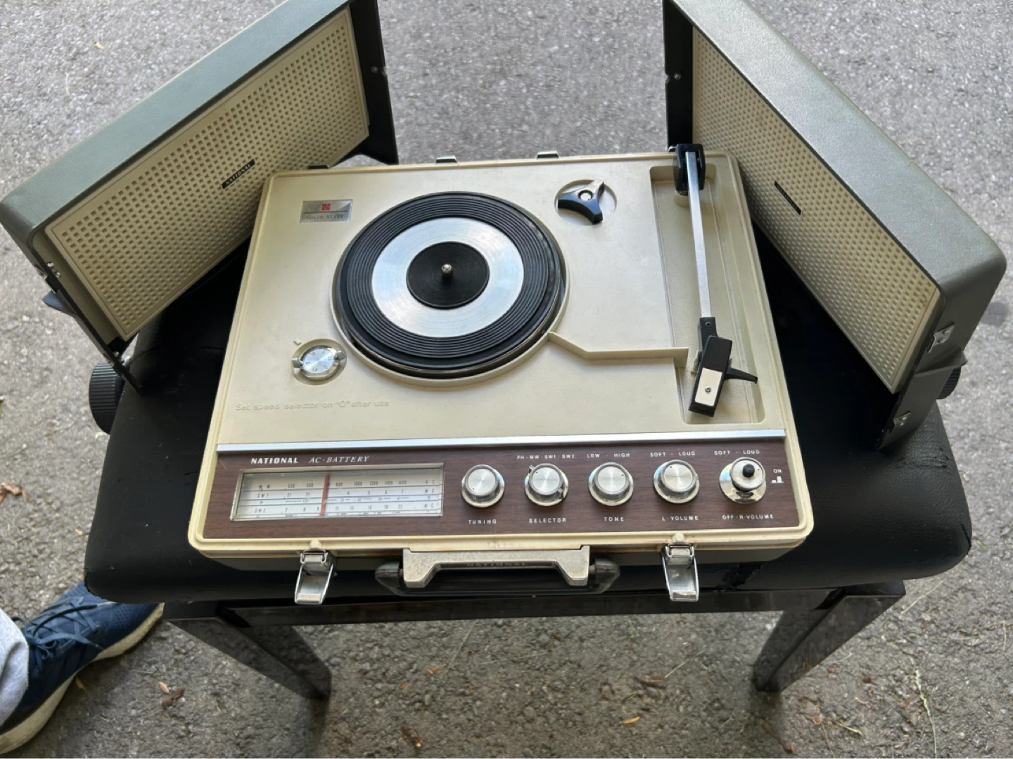 National Stereo Radio Phono Turntable system - photo 2