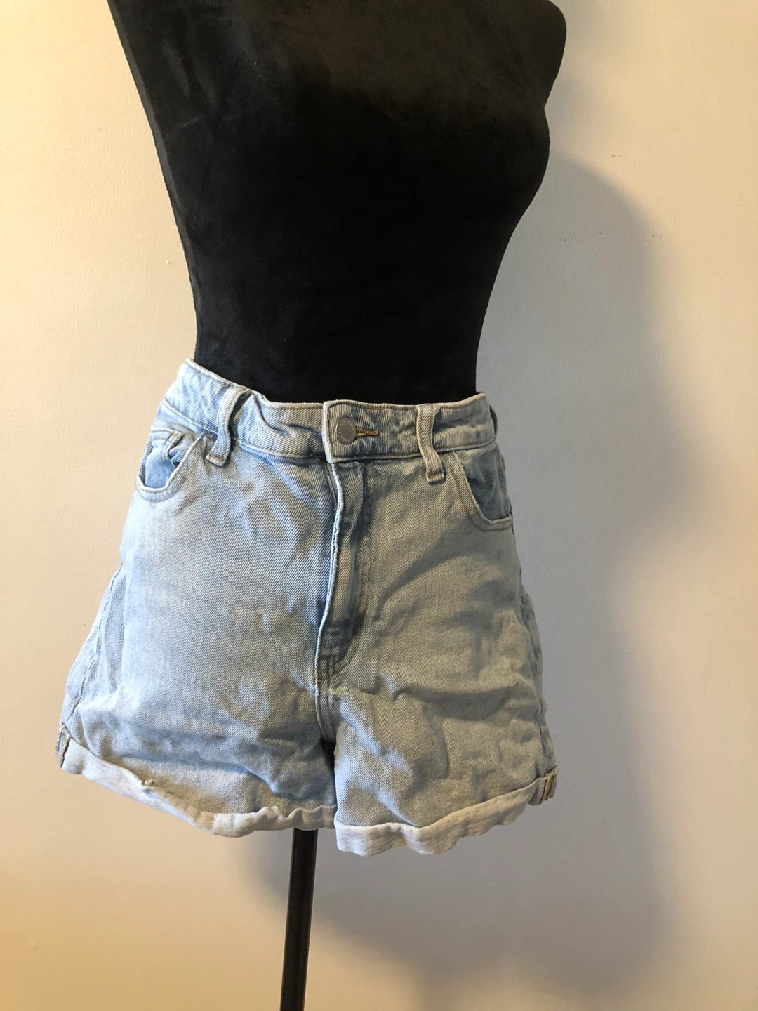 Light Wash Denim Shorts - photo 2