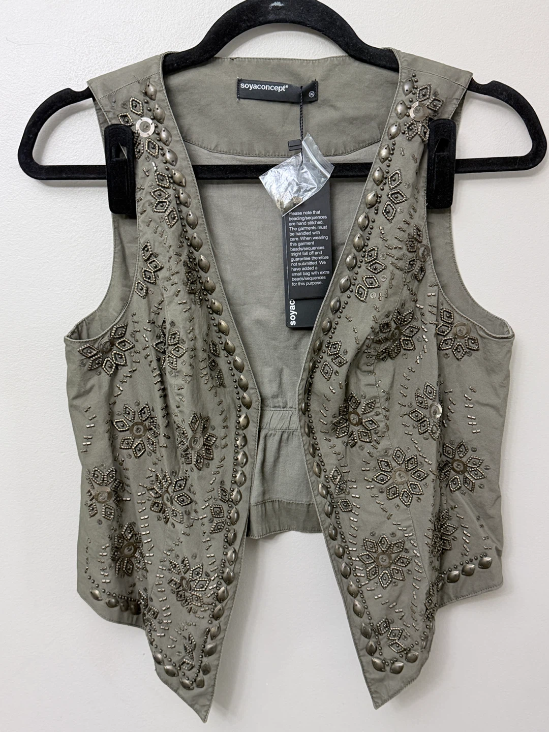 Soya Concept Beaded Vest size Small - photo 2