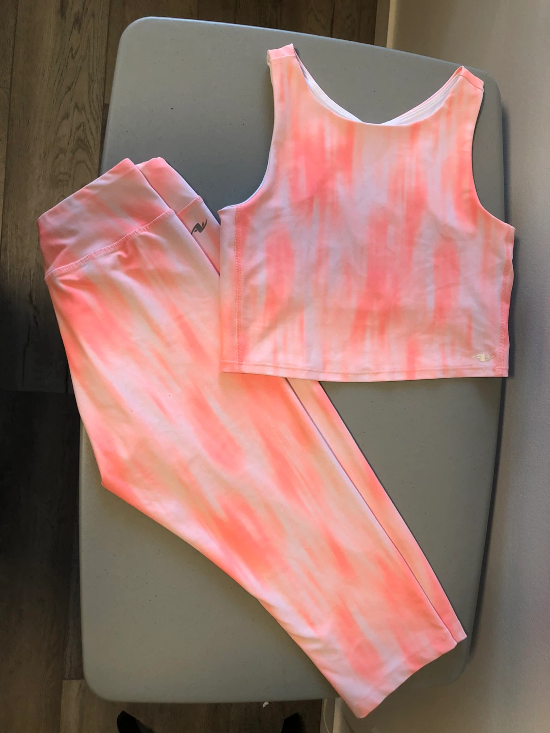 Athletic Works Girls Tie Dye Workout Set