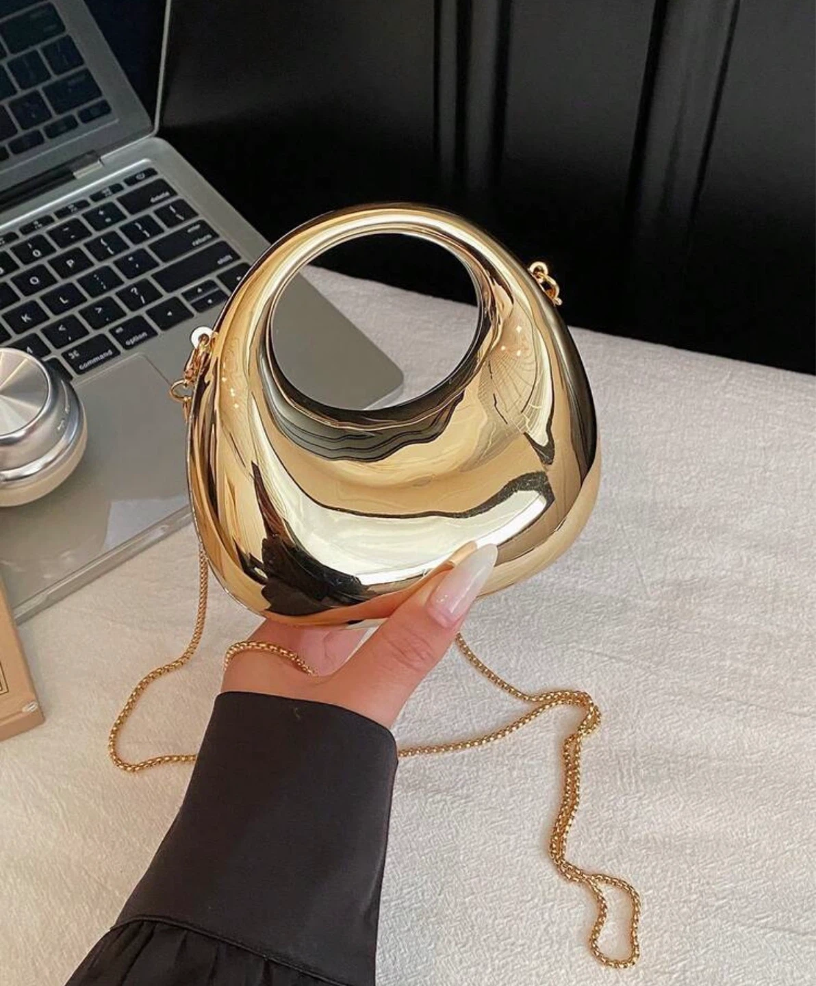 Sparkly Gold Evening Clutch Bag
