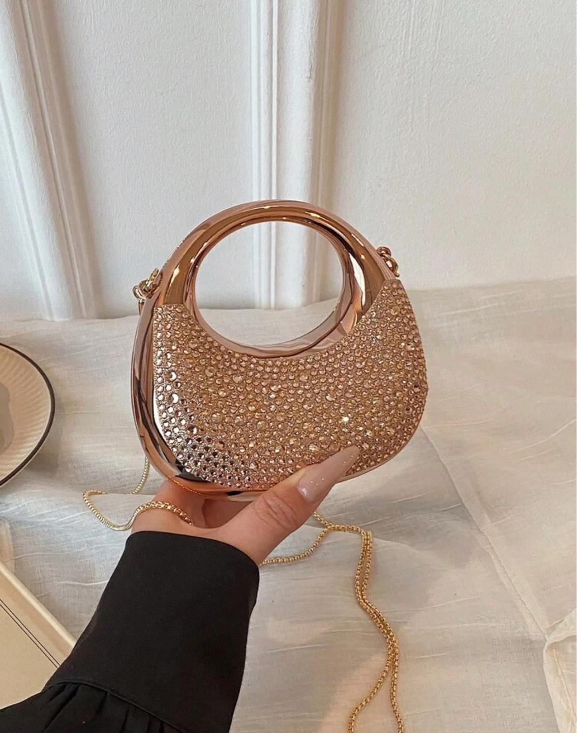 Sparkly Gold Evening Clutch Bag - photo 3