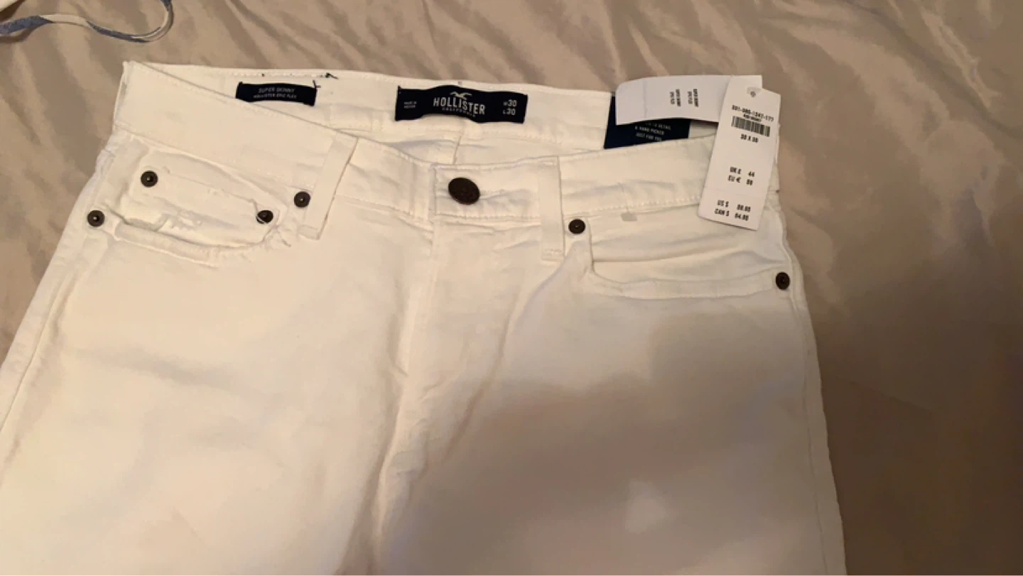Hollister Super Skinny Jeans White Women's Size 5 - photo 3