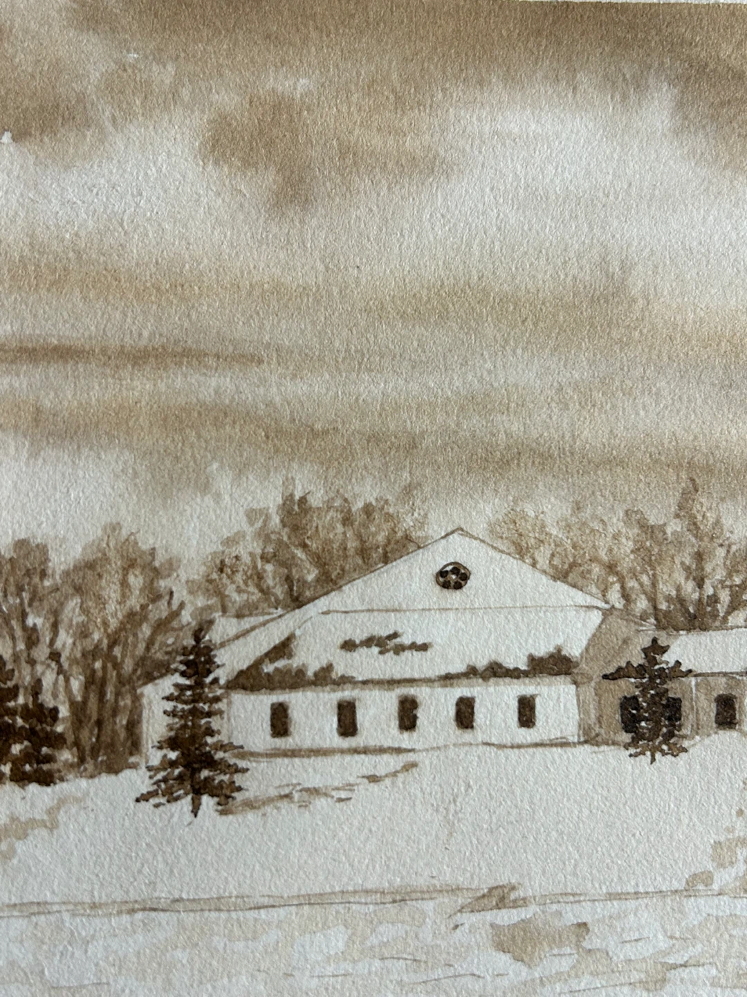 ⚽ Original Painting  Church, Okotoks Alberta - photo 3
