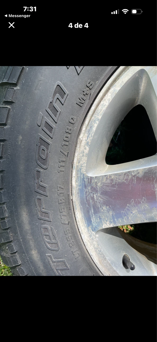 Set of 4 BFGoodrich All-Terrain Tires with Rims