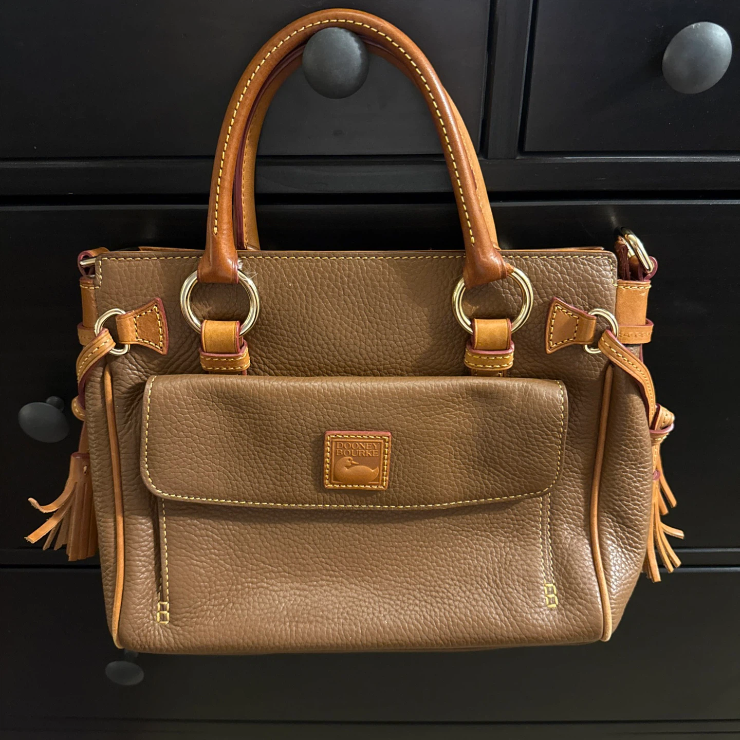 Dooney & Bourke Brown Leather Satchel Bag