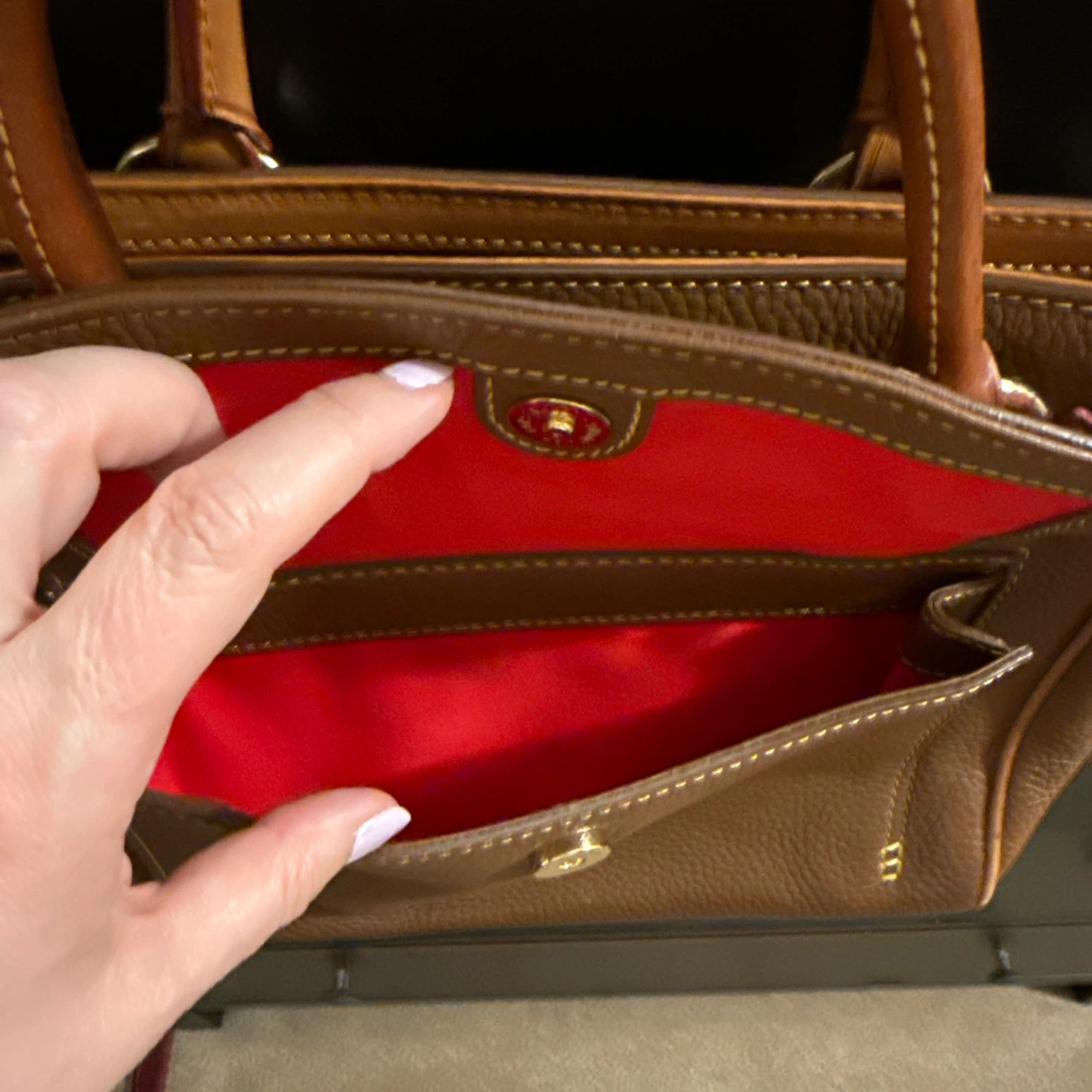 Dooney & Bourke Brown Leather Satchel Bag - photo 5