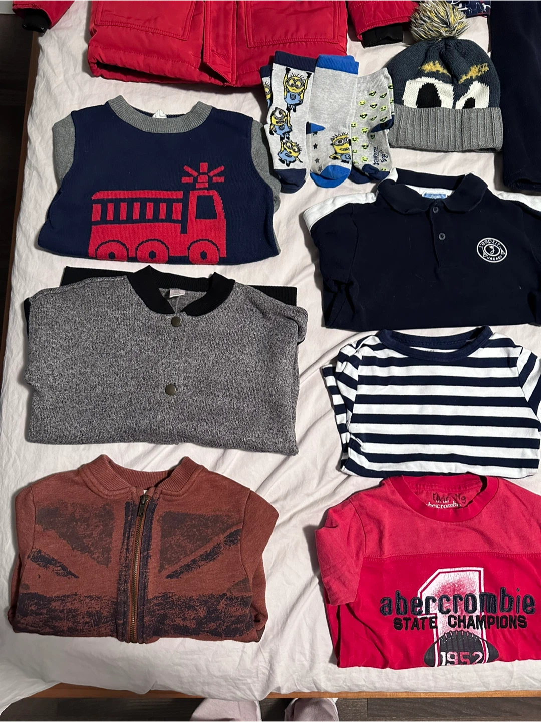 Lot sale 25 pieces boys kids clothes Jackets Jeans Tops Pants - photo 2