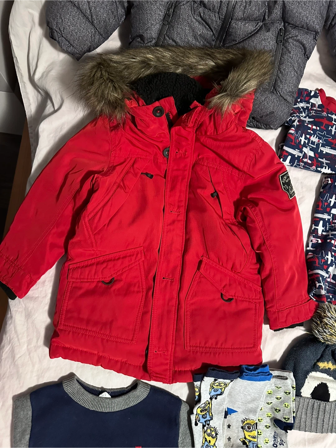 Lot sale 25 pieces boys kids clothes Jackets Jeans Tops Pants - photo 5