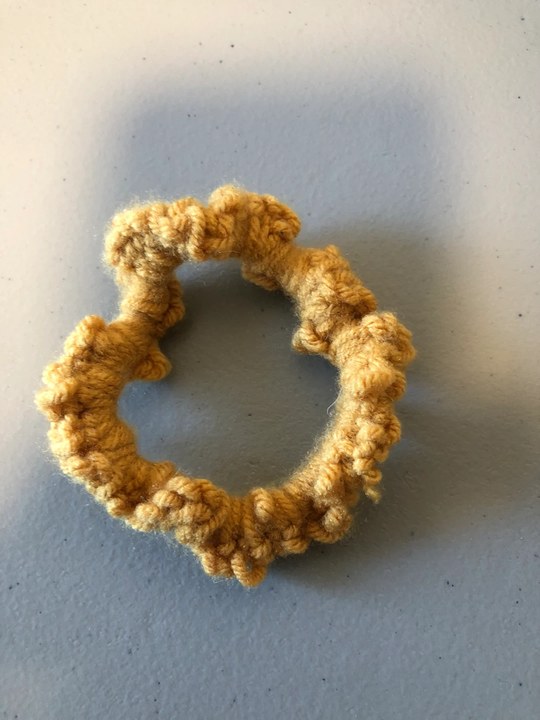 Handmade Yellow Crochet Scrunchie