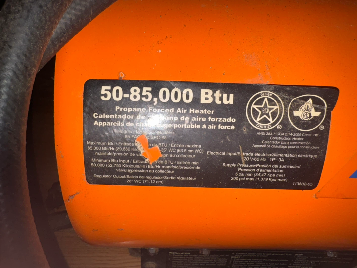 ALL-PRO Propane Forced Air Heater 50-85,000 BTU - photo 2