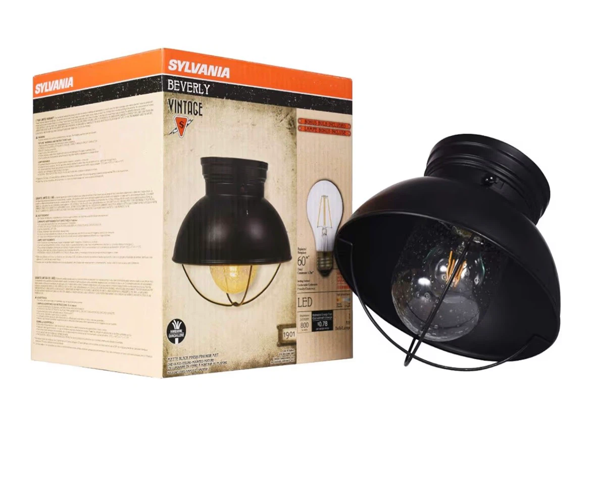 Sylvania Beverly Vintage LED Fixture Matte Black