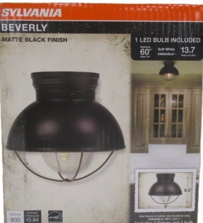 Sylvania Beverly Vintage LED Fixture Matte Black - photo 5