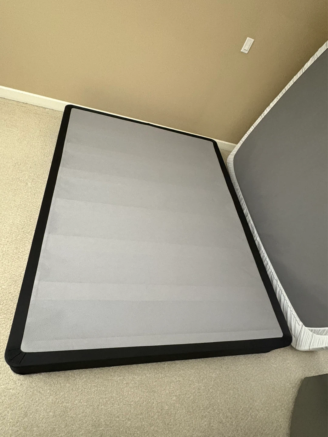 Black Wood Bed Frame Box Wood Foundation