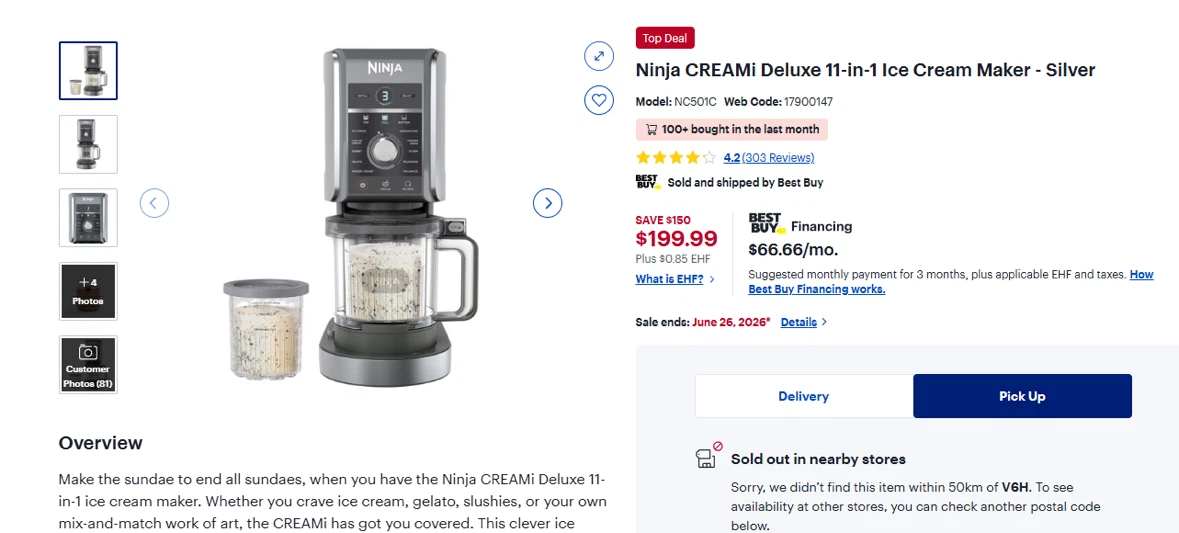 Ice cream maker - Ninja Creami Deluxe