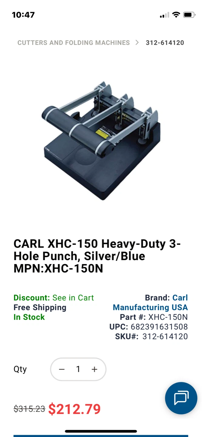 Carl heavy duty punch