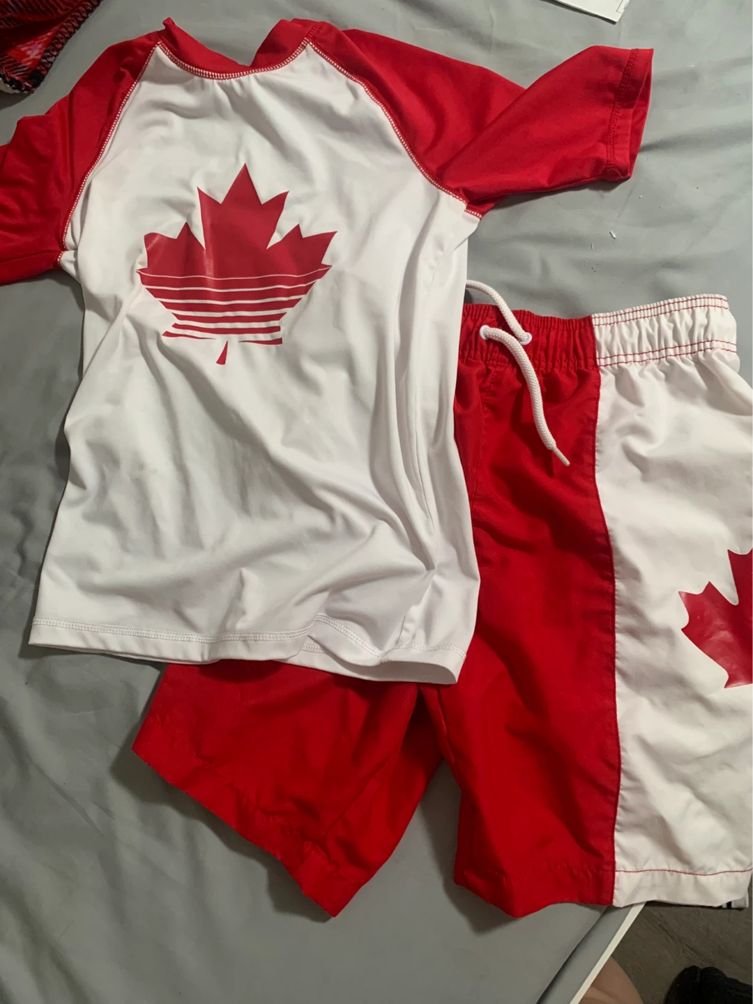 Kids Canadian Flag T shirt & Short Set