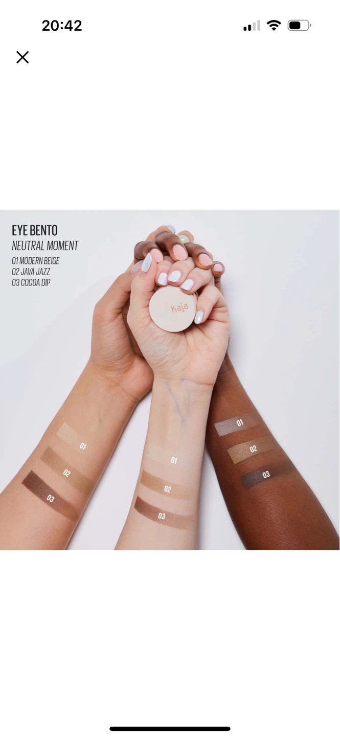 ⚽️ 🆕 Kaja Beauty Bento Eyeshadow Trio - Neutral Moment - photo 2