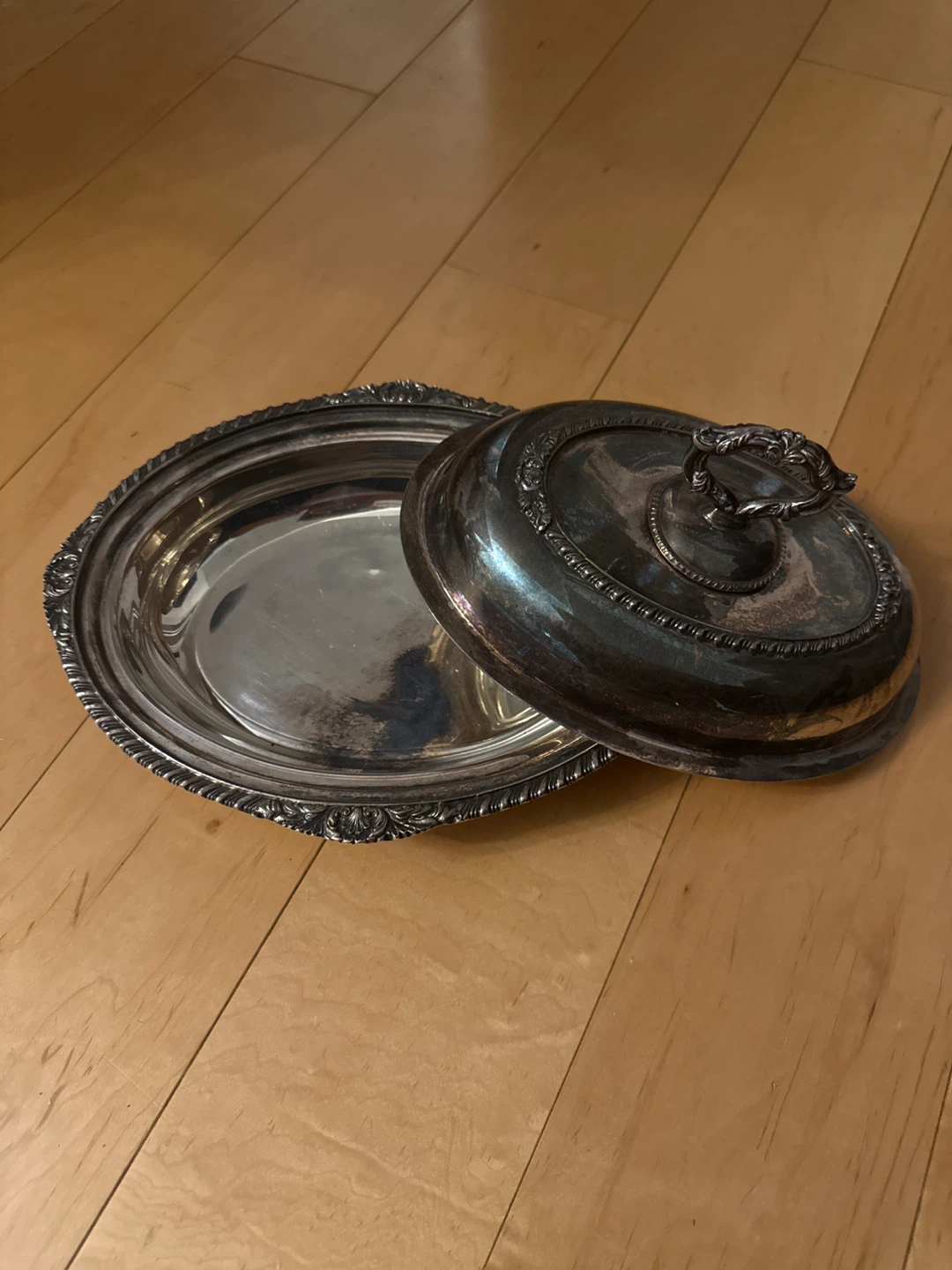 Silver Plated Serving Dish with Lid - photo 2