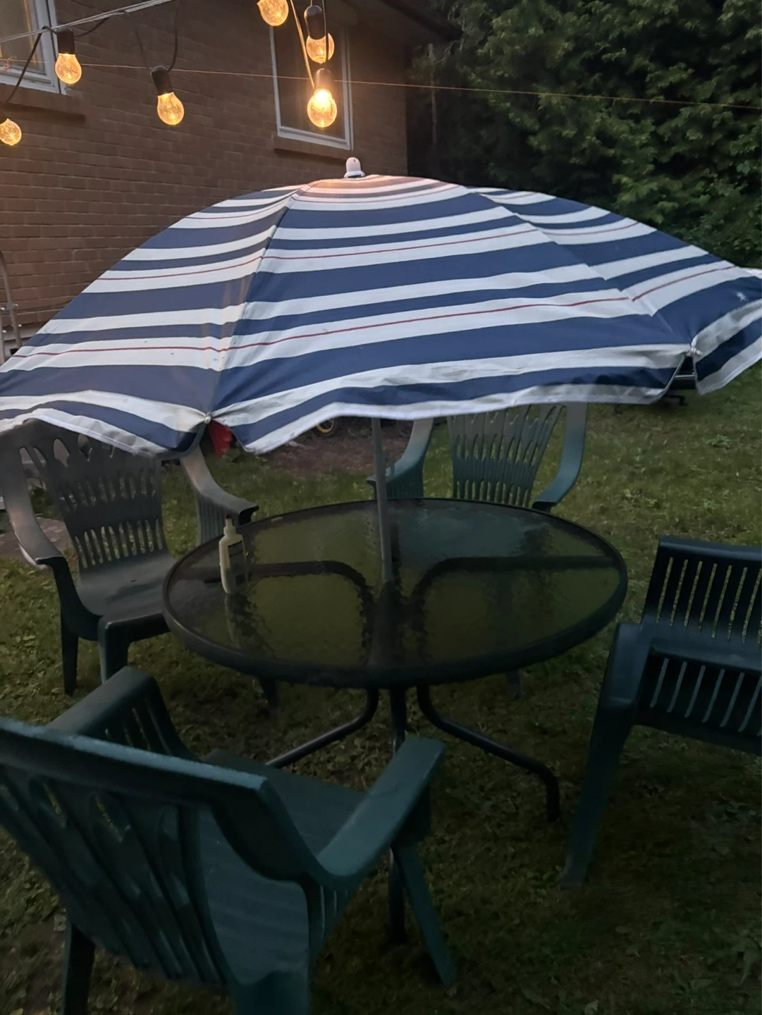 Patio Table and Chairs Set with Umbrella - photo 3