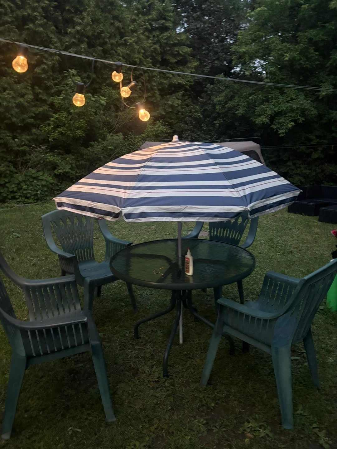 Patio Table and Chairs Set with Umbrella