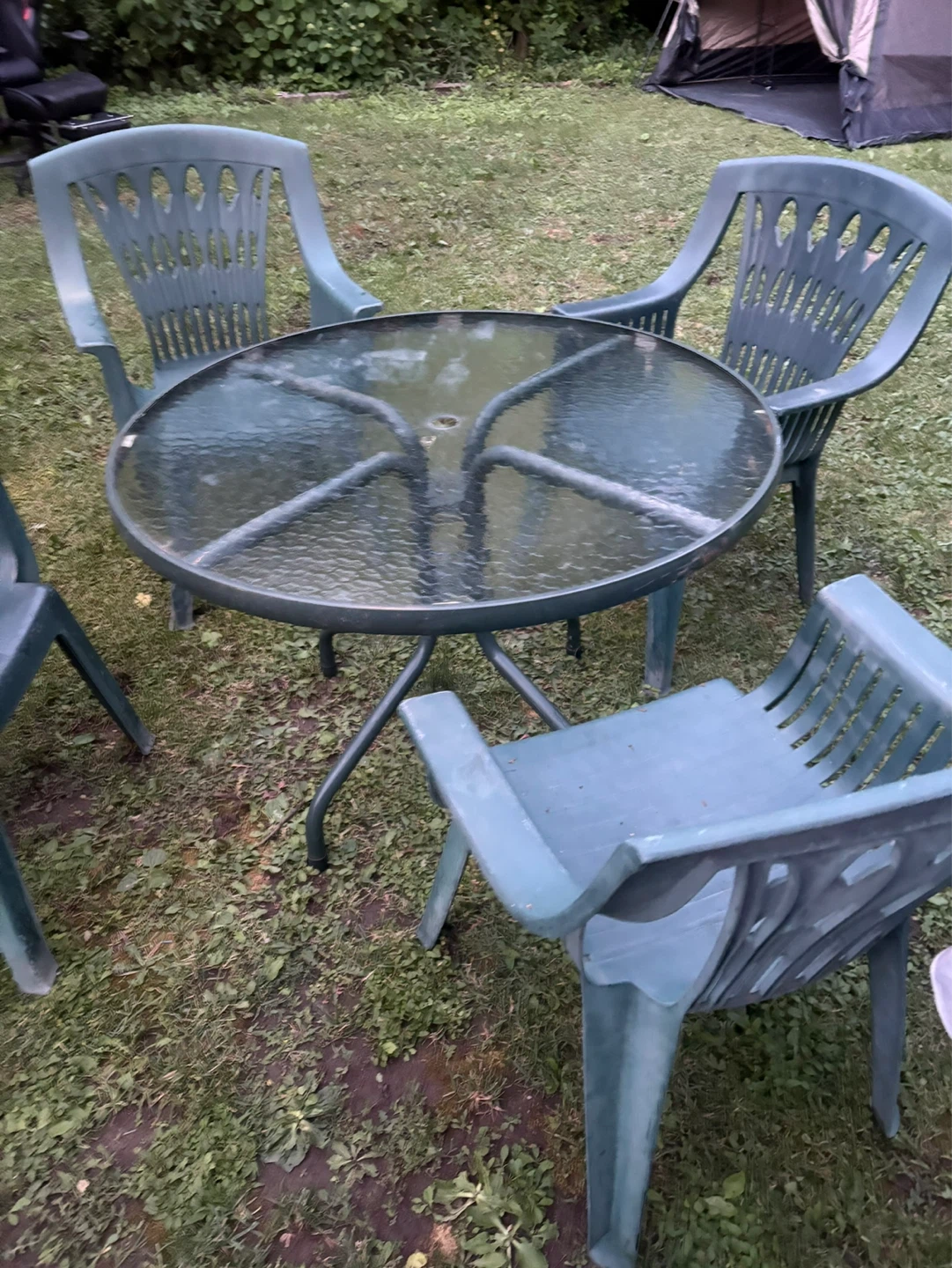 Patio Table and Chairs Set with Umbrella - photo 2