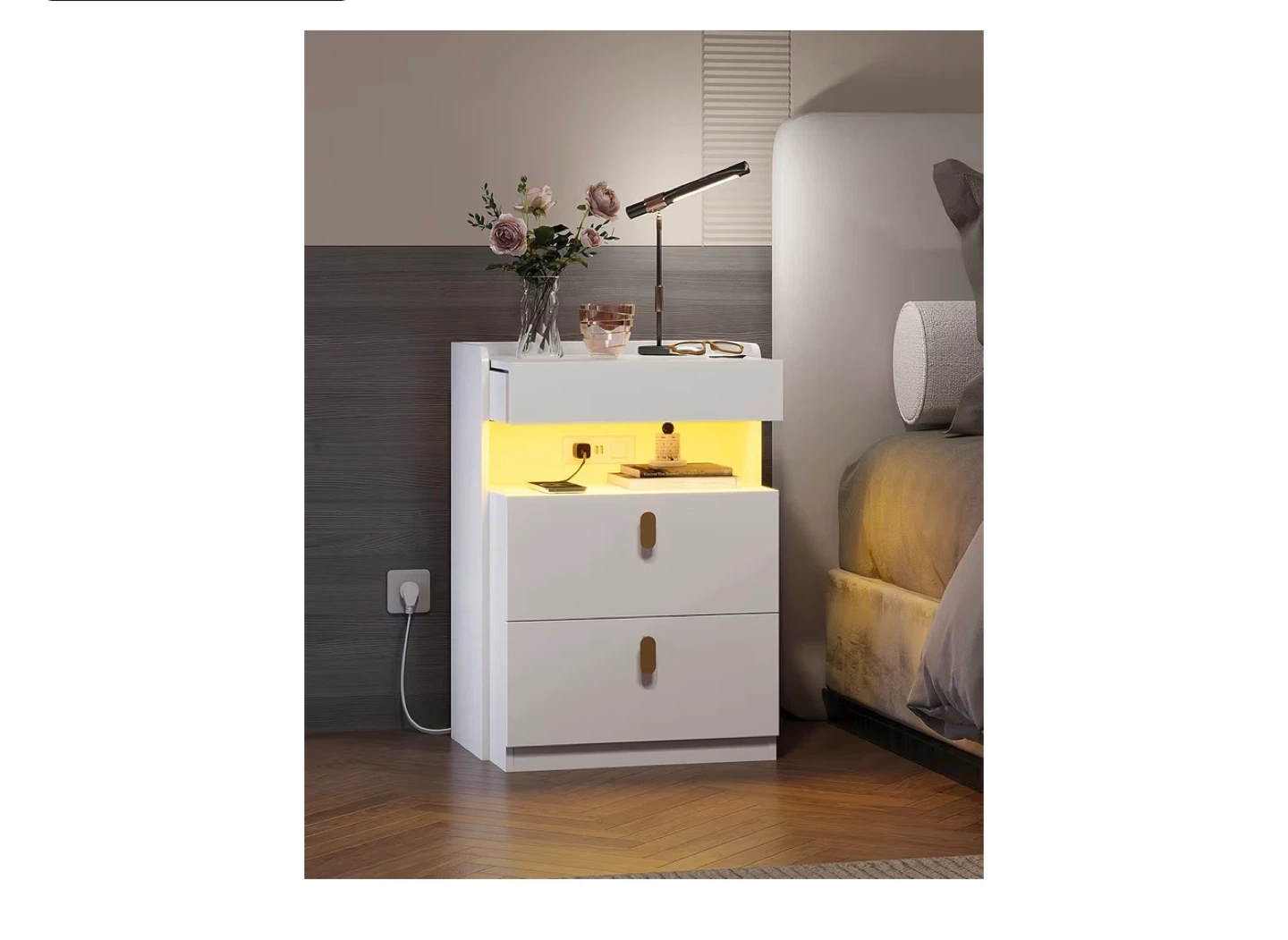 Queen Size Bed Frame with Storage Drawers