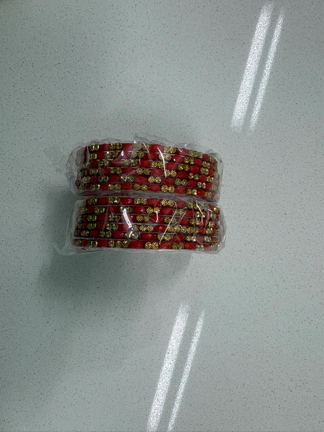 Red and Gold Bangle Set ⚽️