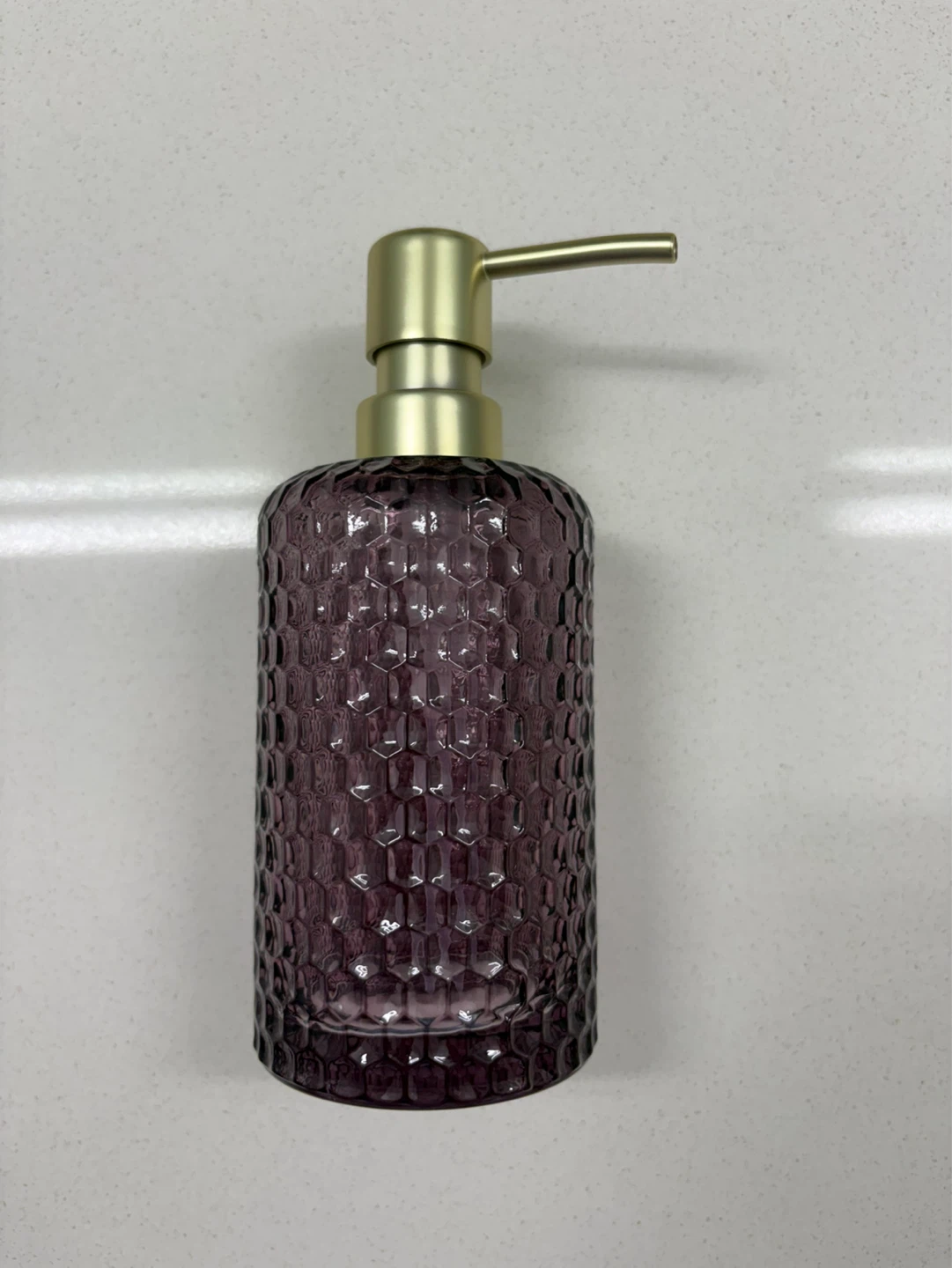 Purple Glass Soap Dispenser ⚽️