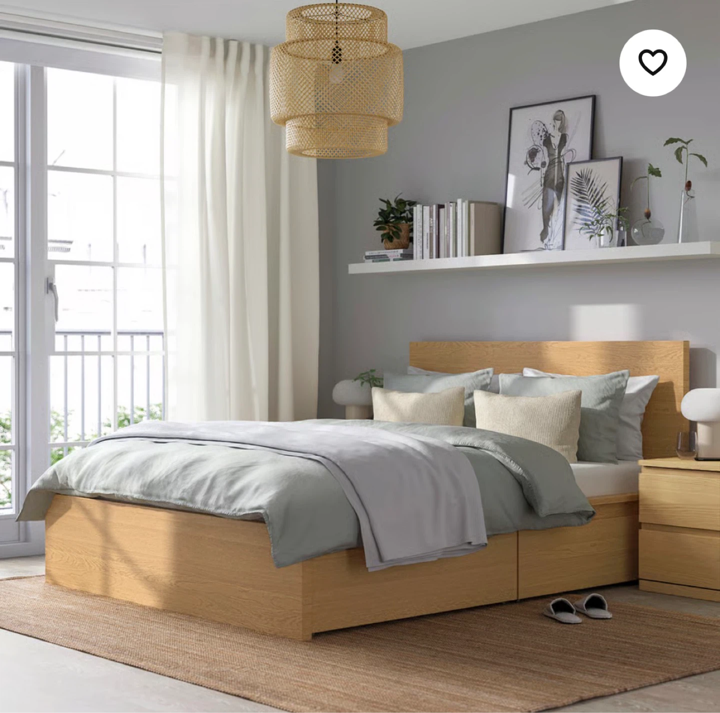 IKEA Bed Frame with 2 Storage Drawers
