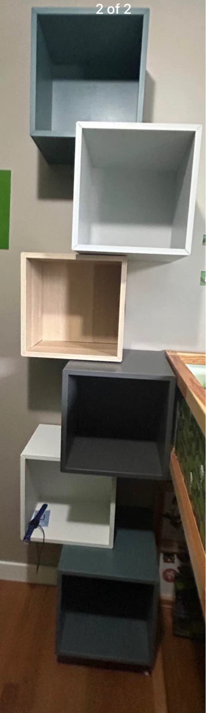 Set of 6 Cube Shelves