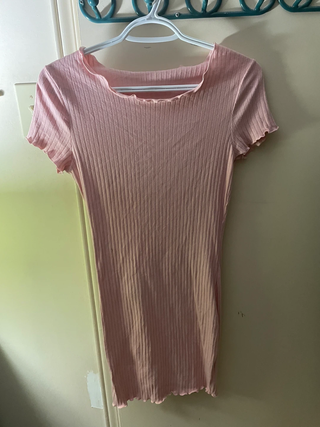 Ribbed Lettuce Trim T-Shirt Dresses - photo 4