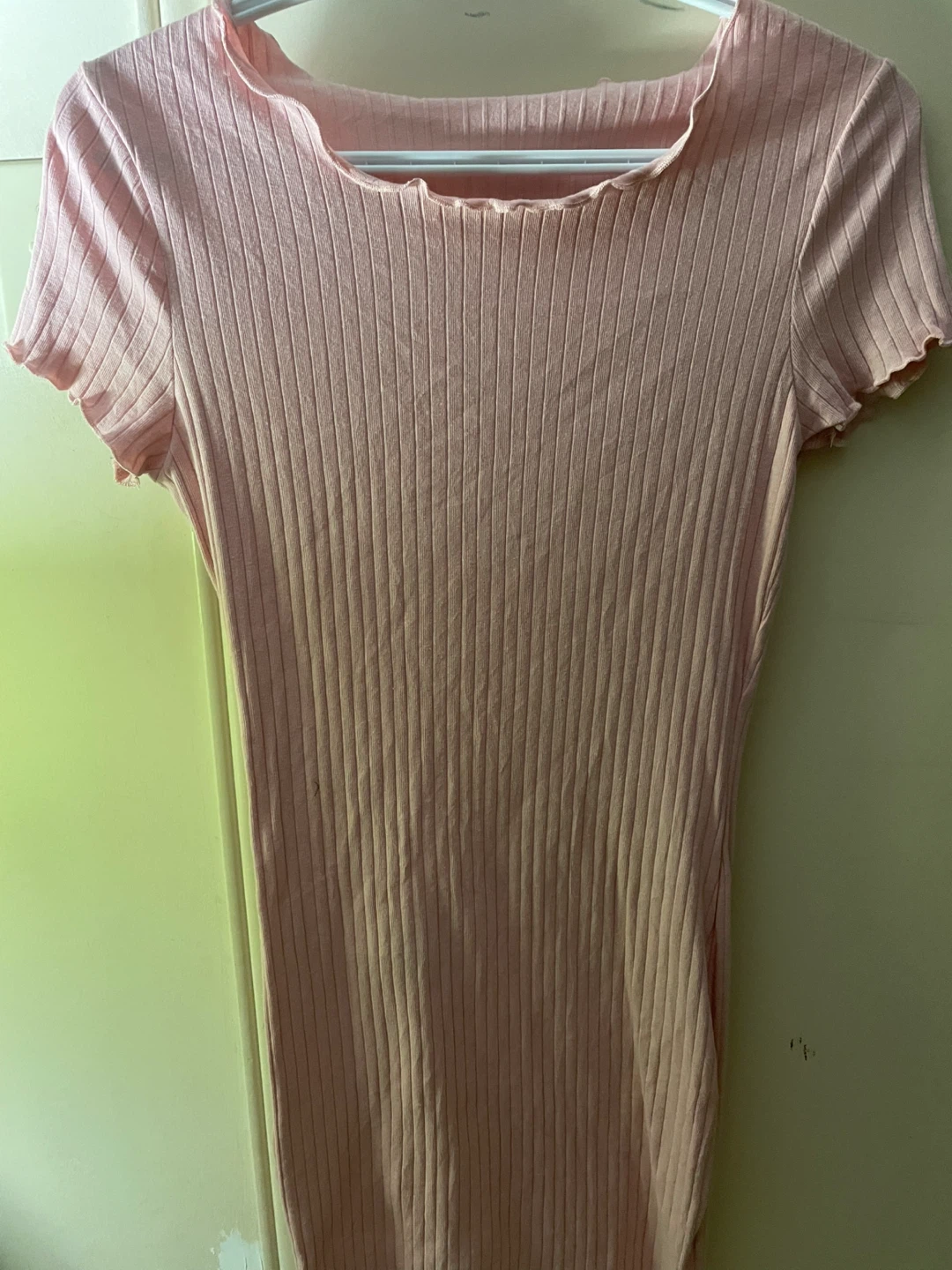 Ribbed Lettuce Trim T-Shirt Dresses - photo 3