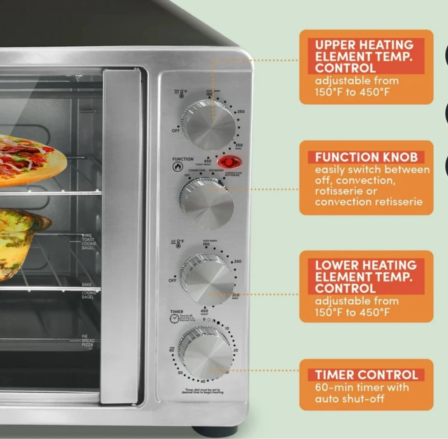 Elite Gourmet 45L French Door Convection Oven - photo 3
