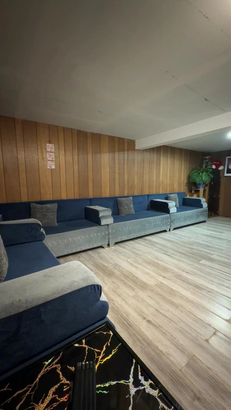 Large Blue Sectional Sofa - photo 2