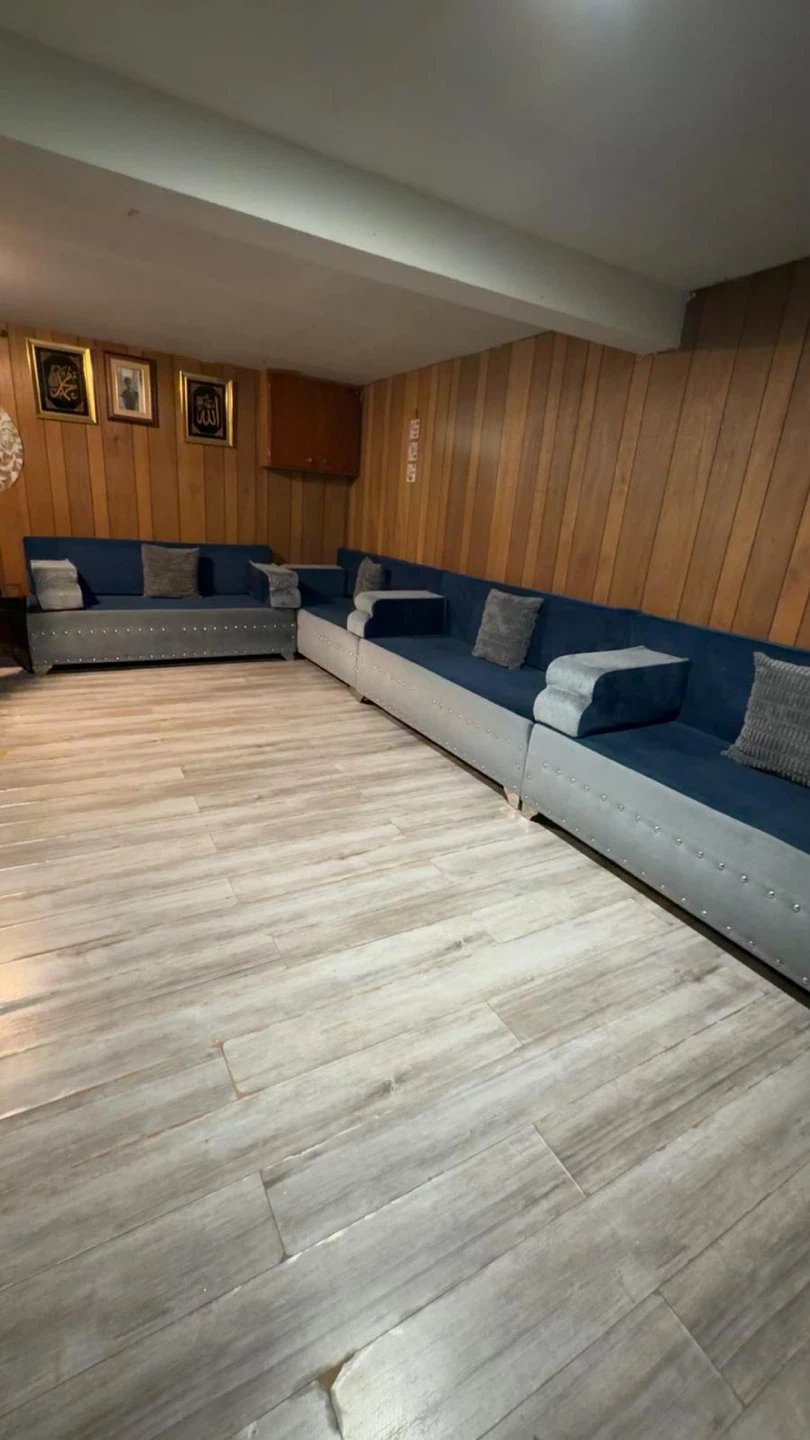 Large Blue Sectional Sofa - photo 4