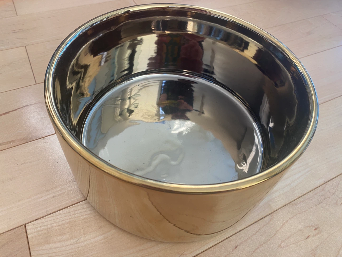 Large Gold-Tone Decorative Bowl