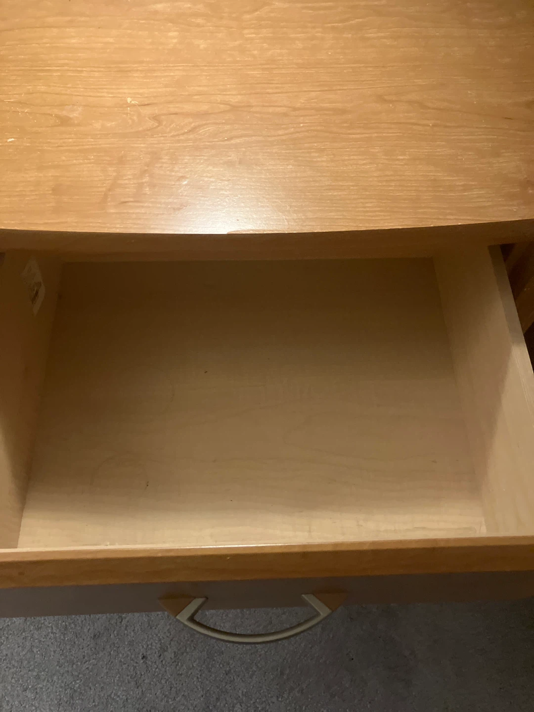Wooden Nightstand with Drawer - photo 3